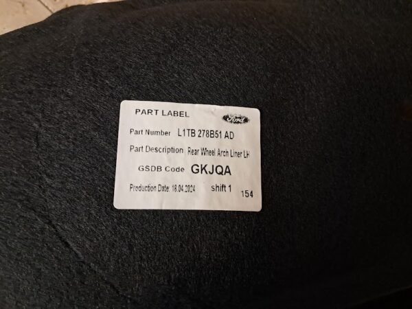 FORD PUMA SOL ARKA ÇAMURLUK DOLGU MACUNU ÜST PANELİ L1TB278B51AD - Görsel 2