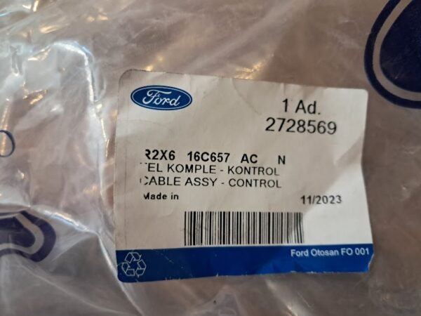 FORD TRANSİT COURIER KAPUT AÇMA TELİ ORİJİNAL R2X616C657AC - Görsel 5