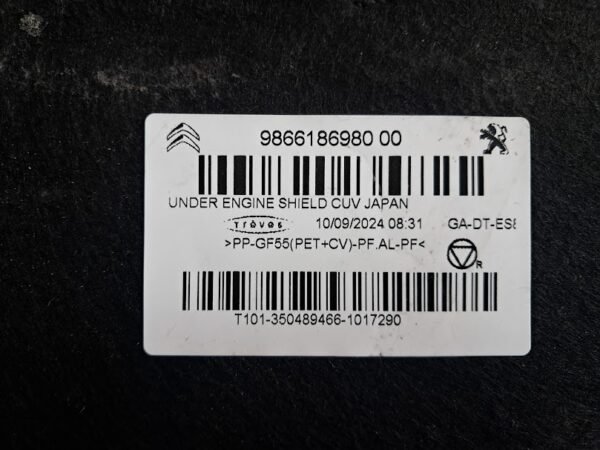 PEUGEOT 2008 MOTOR ALT MUHAFAZASI ORİJİNAL 9866186980 - Görsel 2