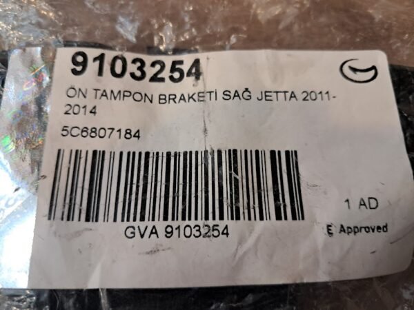 VOLKSWAGEN JETTA SAĞ ÖN TAMPON BRAKETİ ORİJİNAL 5C6807184 - Görsel 4